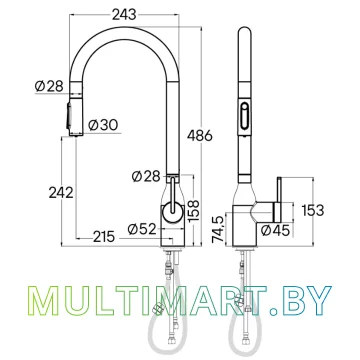 Смеситель Paulmark Universal Un213880-WH (белый/белый матовый) картинка 2
